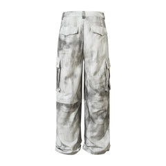 Waste Splashed White Black Jeans