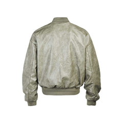 Large Pockted Winter Leather Jacket