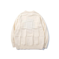 Kawaii Strawberry Plaid Knit Sweater