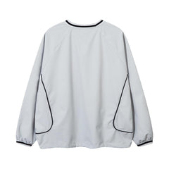 Inlaid Basketball Stitch Crewneck Sweater