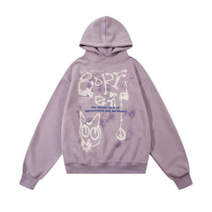 Diamond Cat Grafitti Oversized Hoodie