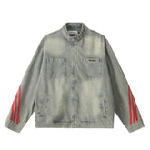 Three Bar Stitching Denim Jacket