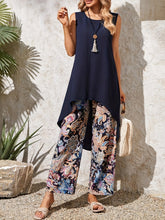Sleeveless Top and Wide-leg Pants Set