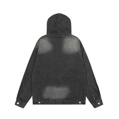 Half-Denim Washed Hoodie