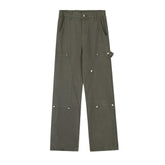 Buttons Cotton Basic Pants