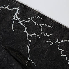 Lightning Strike Embroidered Jeans