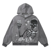 Peace Sign Skull Hoodie
