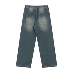 Washed Ripped Vintage Loose Jeans