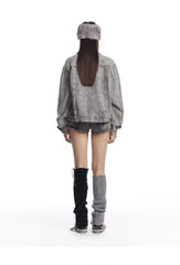 Autumn Winter Retro Washed Denim Jacket