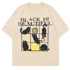Black Cat Oversize T-Shirt