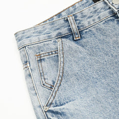 Retro Split Stitch Denim Jeans