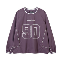 Inlaid Basketball Stitch Crewneck Sweater