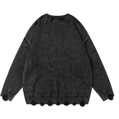 Y2K Ribbon Knitted Pullover