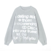 Dating App Soft Waxy Knitted Sweater