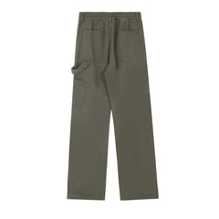 Buttons Cotton Basic Pants