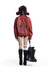 Loving is Hard Leather Jacket