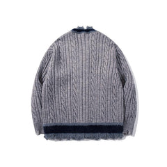 Casual Heart Stitch Wool Cardigan