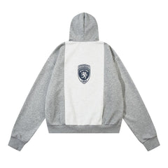 Contrast Color Zipper Hoodie