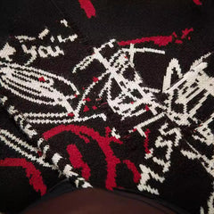 Scribbled Chaos Knitted Sweater