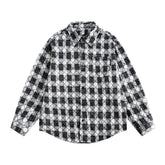 Chessboard Loose Winter Shacket