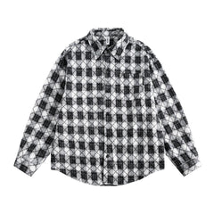 Chessboard Loose Winter Shacket