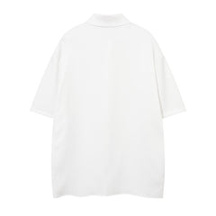 Metallic Buttons Short Sleeve Shirt