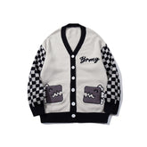 Lazy Dragon Chessboard Cardigan