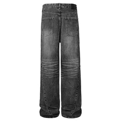 Rivet Loose Wide-leg Long Jeans