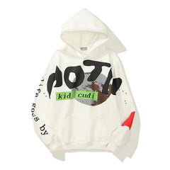Kid Cudi Letter Foam Fleece Hoodie