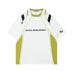 Letter Print Racing Style T-Shirt