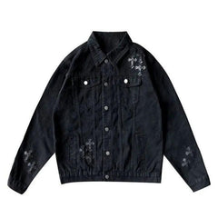 Loose Embroidered Denim Jacket