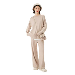 Loose Two-Piece Knitted Suit