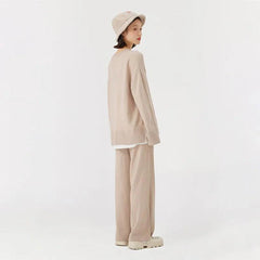 Loose Two-Piece Knitted Suit