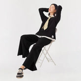 Loose Two-Piece Knitted Suit