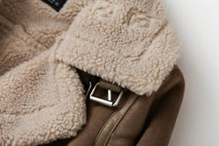 Luxury Aviator Shearling Bomber Jacket