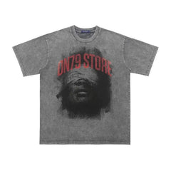 Direct Spray Character Print T-Shirt