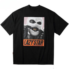 Masked Man Printed Oversize T-Shirt