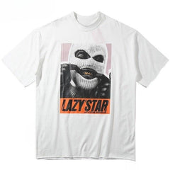 Masked Man Printed Oversize T-Shirt