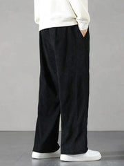 Men Slant Pocket Corduroy Pants