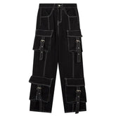 Multi Pocket Wide Leg Jean