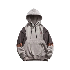 Y2k Loose Fleece Patchwork Hoodie