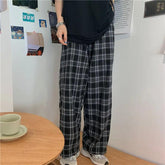 Plaid Casual Trousers Pants