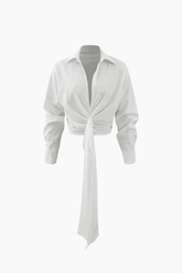 Pleated Deep V-neck Blouse - HouseofHalley