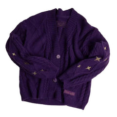 Purple Cardigan Sweater