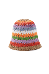 Rainbow Straw Bucket Hat - HouseofHalley