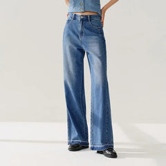 Raw Edge Wide-Leg Pant