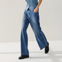 Raw Edge Wide-Leg Pant