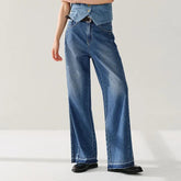 Raw Edge Wide-Leg Pant