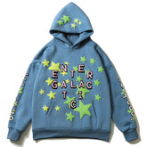 Retro Foam Stars Printed Hoodie
