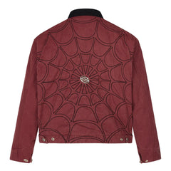 Retro Spider Web Embroidered Jacket